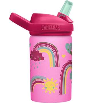 CamelBak eddy+ Kids Water Bottle - Rainbow Stainless Steel
