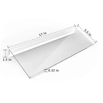 Richboom Clear Acrylic Tilted Computer Keyboard Holder for Easy Ergonomic Typing, Upgraded Version, Keyboard Stand with Silicone Anti-Slip Case for Office Desk, Home, School, Clear