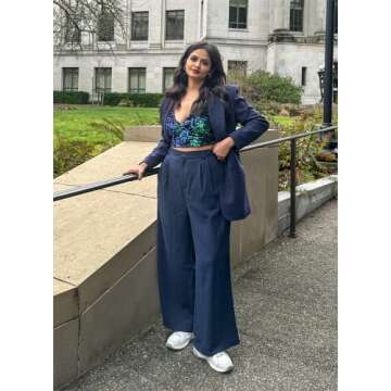 GRAPENT Women Work Pants Suit Pants Women Slacks Pants Business Casual Flowy Work Pants Slacks for Women Plus Size High Waisted Wide Leg Pants for Women Color Navy Blue Size X-Large Size 16 Size 18