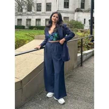 GRAPENT Women’s Work Pants High Waisted Wide Leg Comfort