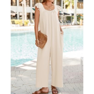 ZESICA Chic Oversized Summer Jumpsuit for Women