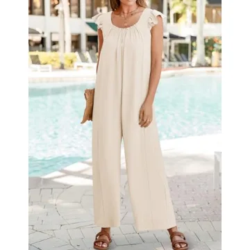 ZESICA Chic Oversized Summer Jumpsuit for Women