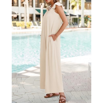 ZESICA Chic Oversized Summer Jumpsuit for Women