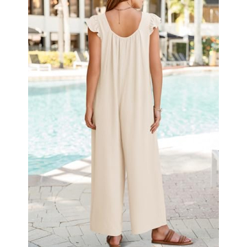 ZESICA Chic Oversized Summer Jumpsuit for Women