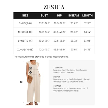 ZESICA Chic Oversized Summer Jumpsuit for Women