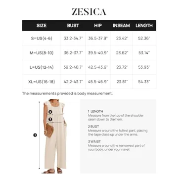 ZESICA Chic Oversized Summer Jumpsuit for Women