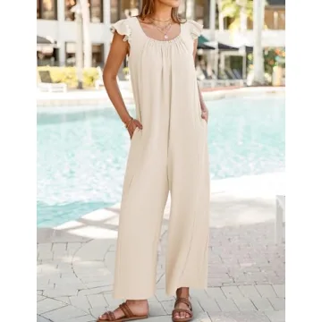ZESICA Chic Oversized Summer Jumpsuit for Women