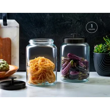 KooK Glass Storage Containers Set of 2 for Organization