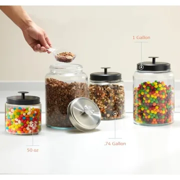 KooK Glass Storage Containers Set of 2 for Organization