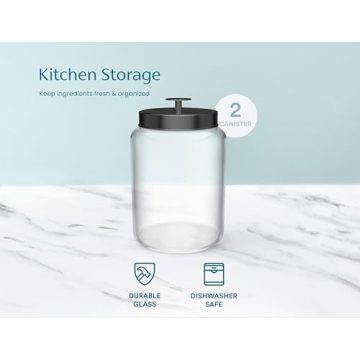 KooK Glass Storage Containers Set of 2 for Organization