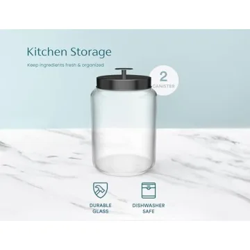 KooK Glass Storage Containers Set of 2 for Organization