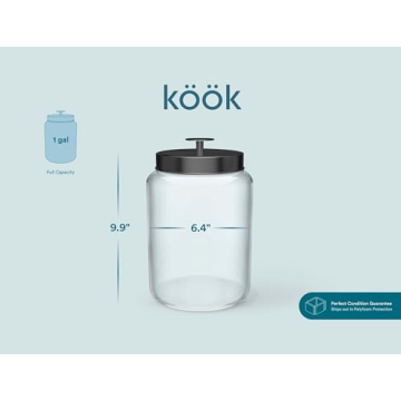 KooK Glass Storage Containers Set of 2 for Organization