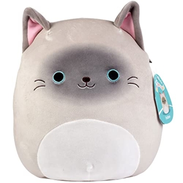 Squishmallows Original 10-Inch Felton The Siamese Cat – Official Jazwares Plush Toy for Cat Lovers