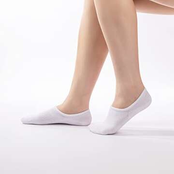 IDEGG No Show Socks Womens and Men Low Cut Ankle Short Anti-slid Athletic Running Novelty Casual Inv...