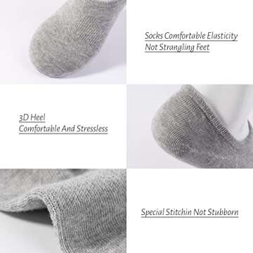 IDEGG No Show Socks Womens and Men Low Cut Ankle Short Anti-slid Athletic Running Novelty Casual Invisible Liner Socks