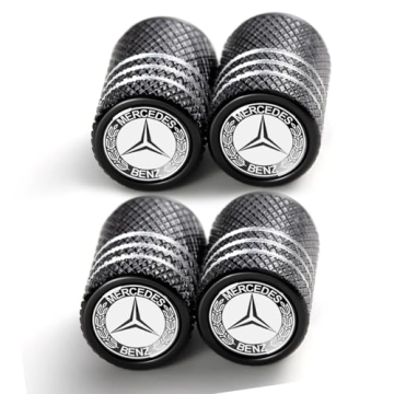 BFIVEANTE Tire Valve Stem Caps for Mercedes-Benz - 4 Pack