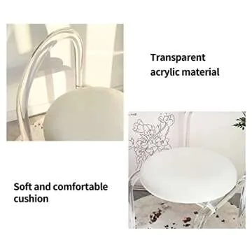 FANRUIQI Modern Dressing Makeup Chair - Comfort & Style