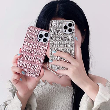 Chic 3D Pleated iPhone 14 Pro Max Case for Women