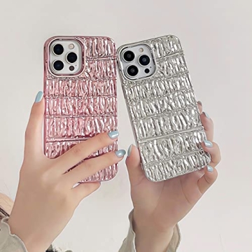 Chic 3D Pleated iPhone 14 Pro Max Case for Women