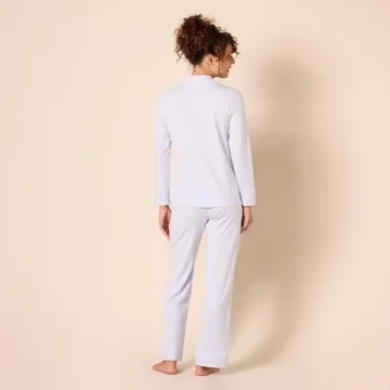 Cozy Women's Cotton Modal Pajama Set in Pale Blue