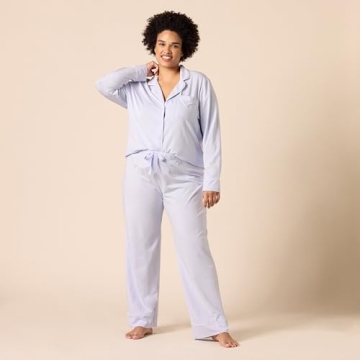 Cozy Women's Cotton Modal Pajama Set in Pale Blue