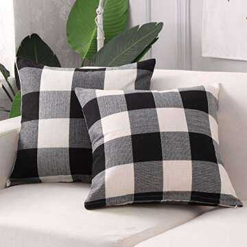 famibay Tartan Checkers Pillow Covers - Set of 2