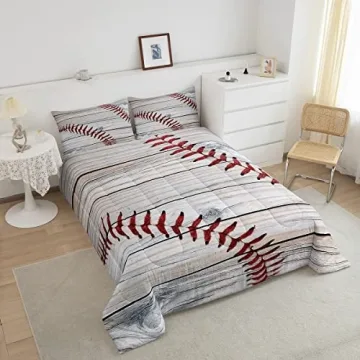 Feelyou Baseball Bedding Set for Kids - Sports Theme Comfort