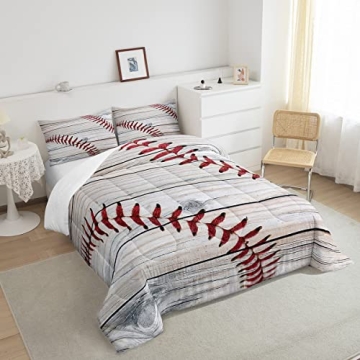 Feelyou Baseball Bedding Set for Kids - Sports Theme Comfort
