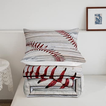 Feelyou Baseball Bedding Set for Kids - Sports Theme Comfort