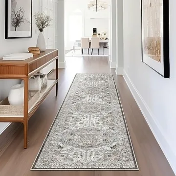 Madane Hallway Washable Runner Rug - 2x10 Kitchen Rugs Entryway Rug Runner Vintage Soft Floor Mat No...