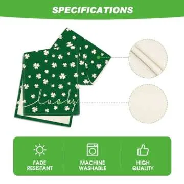 Green Lucky Shamrock Table Runner for Spring Festivities