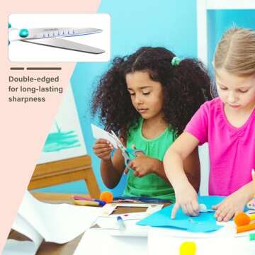 QMVESS 8.5" Scissors All Purpose 3 Pack, Ultra Sharp 2.5mm Thick Blade Scissors for Office, Professi...