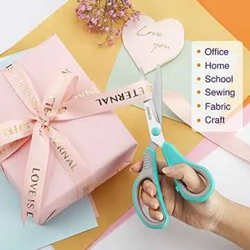 QMVEESS Ultra Sharp Scissors 3 Pack for All Purposes