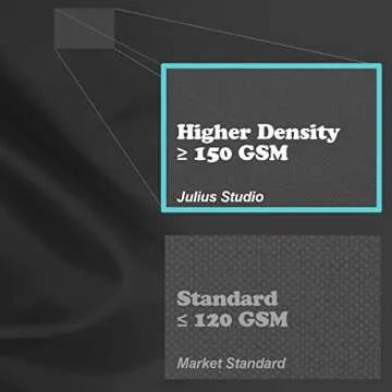 Julius Studio 10 x 16 ft. / 120 x 192 inch Large Black Backdrop Background Screen, High Density 150 GSM Premium Material for Professional Photo Video Studio, Pure Black Muslin, JSAG828
