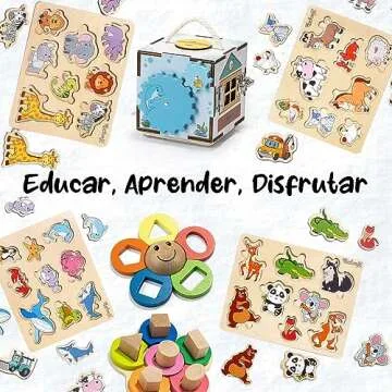 Pikatoyz Montessori Wooden Puzzles for Toddlers 1-3