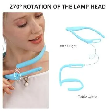 LED Neck Reading Light,Book Light for Reading in Bed,Adjustable Brightness Desk Lamp,3 Color Reading Light,Light with Bendable Arms for Repairing,Night Running,Walking,Knitting,Camping(1 PCS)