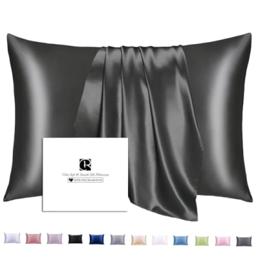 Luxurious Ravmix Silk Pillowcase King Size with Hidden Zipper for Hair and Skin