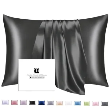 Luxurious Ravmix Silk Pillowcase King Size with Hidden Zipper for Hair and Skin