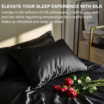 Ravmix Silk Pillowcase King Size for Skin and Hair