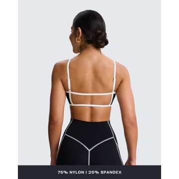 Stylish Aoxjox Women's Color Block Sports Bra for Workouts