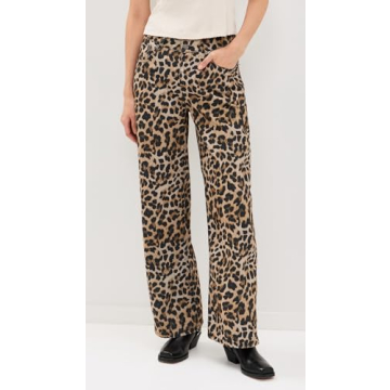 Ragged Priest Women's Leopard Wash Release Jeans for Stylish Comfort