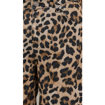 Ragged Priest Women's Leopard Wash Release Jeans for Stylish Comfort