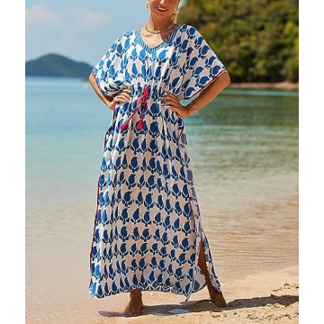 Stylish MEILING Print Kaftan for Elegant Beachwear