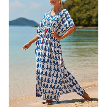 Stylish MEILING Print Kaftan for Elegant Beachwear