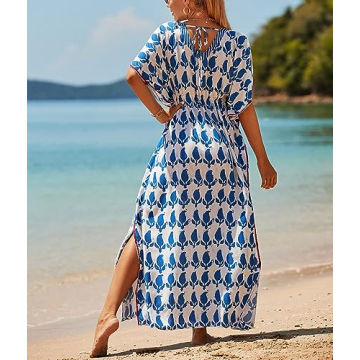 Stylish MEILING Print Kaftan for Elegant Beachwear