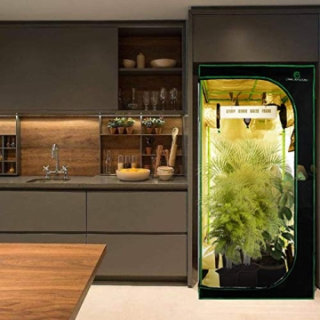 GA Grow Tent 24x24x48 Reflective Mylar Hydroponic Grow Tent with Observation Window and Waterproof Floor Tray for Indoor Plant Growing 2x2 (24x24x48)