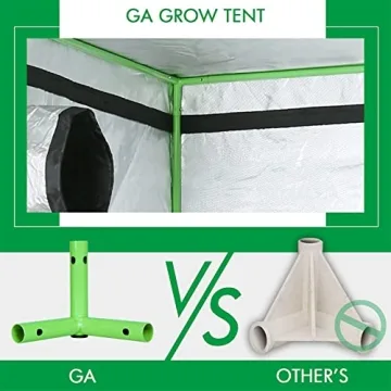 GA Grow Tent 24x24x48 Reflective Mylar Hydroponic Grow Tent with Observation Window and Waterproof Floor Tray for Indoor Plant Growing 2x2 (24x24x48)