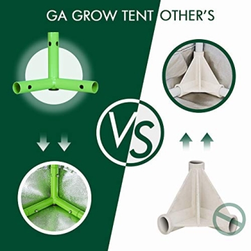 GA Grow Tent 24x24x48 Reflective Mylar Hydroponic Grow Tent with Observation Window and Waterproof Floor Tray for Indoor Plant Growing 2x2 (24x24x48)