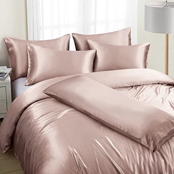 Ersmak Satin Duvet Cover Set for California King Bed