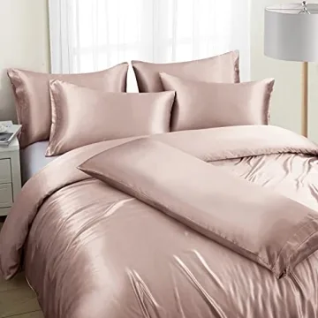 Ersmak Satin Duvet Cover Set for California King Bed